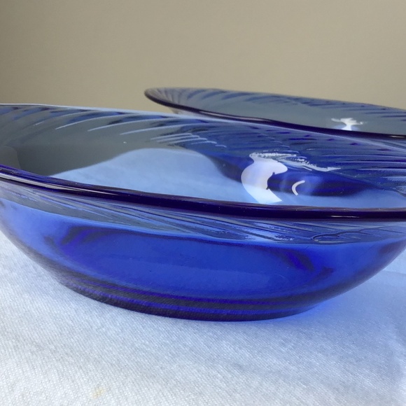 Pyrex Vintage Festiva Blue Bowls Soup Salad Cereal Set of 4 Glass Corning - Picture 11 of 15